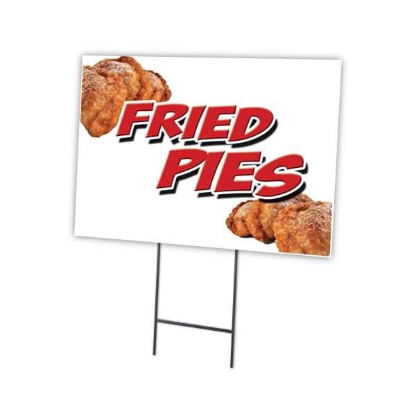 Signmission Fried Pies Yard Sign & Stake outdoor plastic coroplast window, C-2436 Fried Pies C-2436 Fried Pies - main